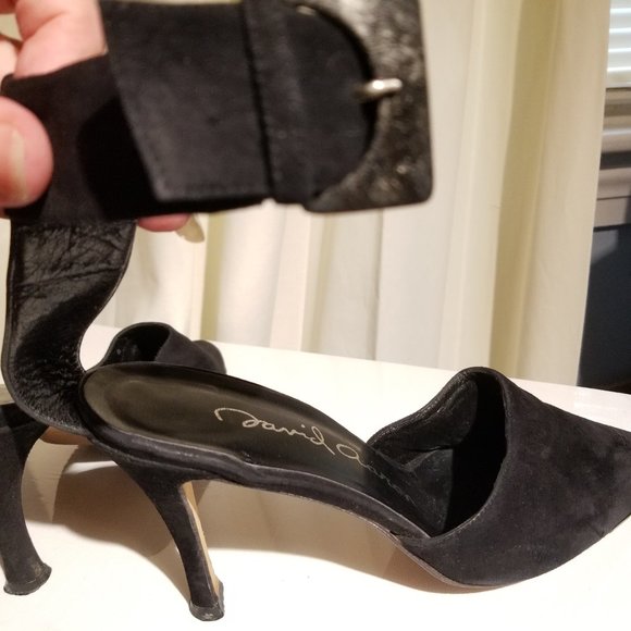 David Aaron Heels, size 8 Spain suede metal plate - Picture 4 of 8
